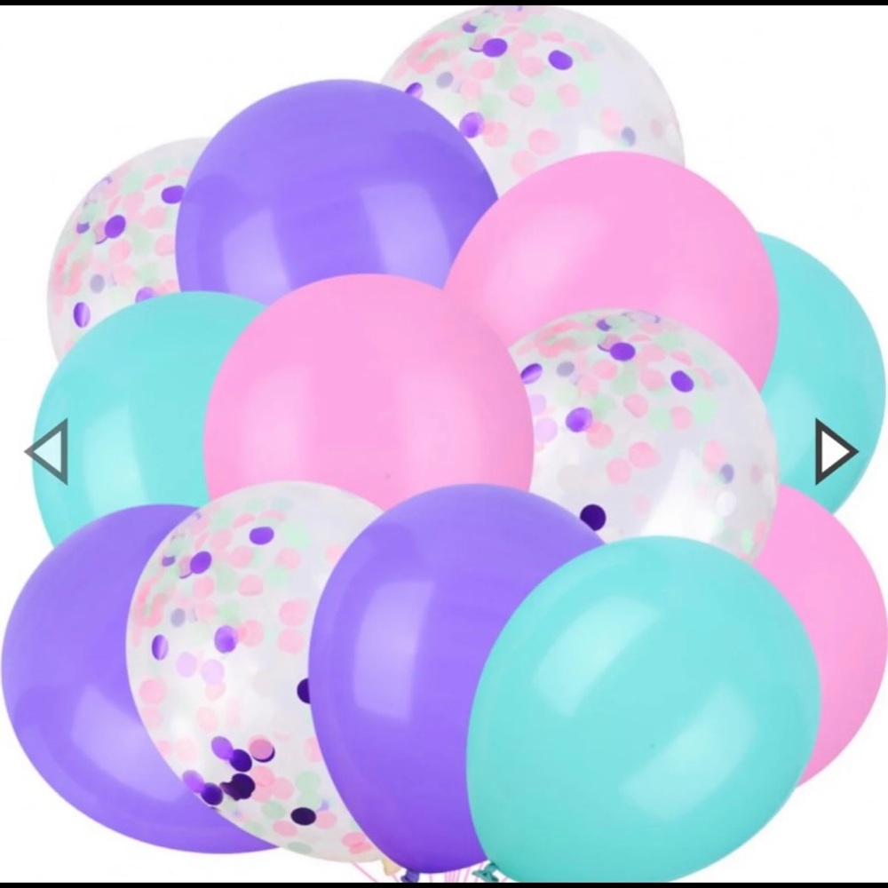 Unicorn Balloons Set with Latex Confetti Balloons for Baby Shower  (80 Packs)